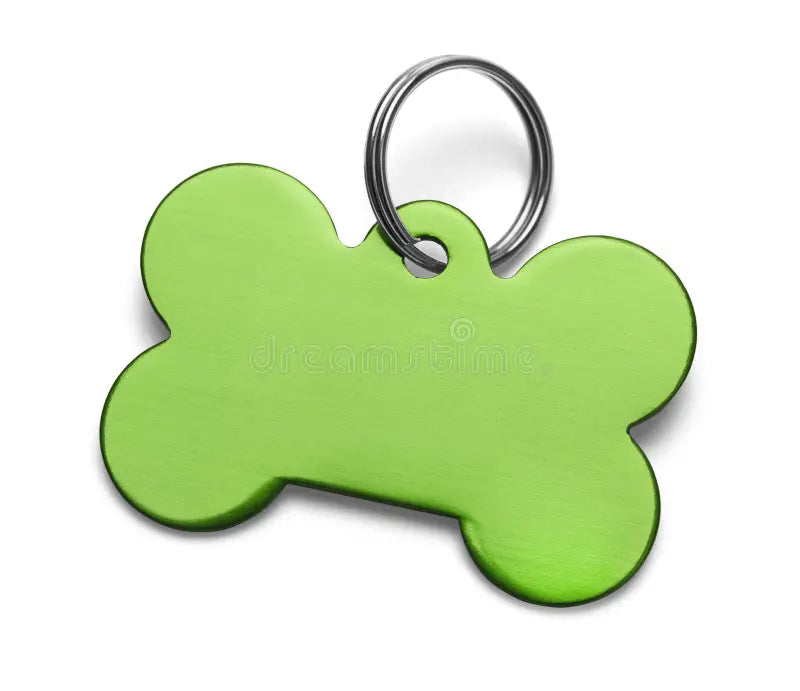 Laser engraved pet tag, bone shape.